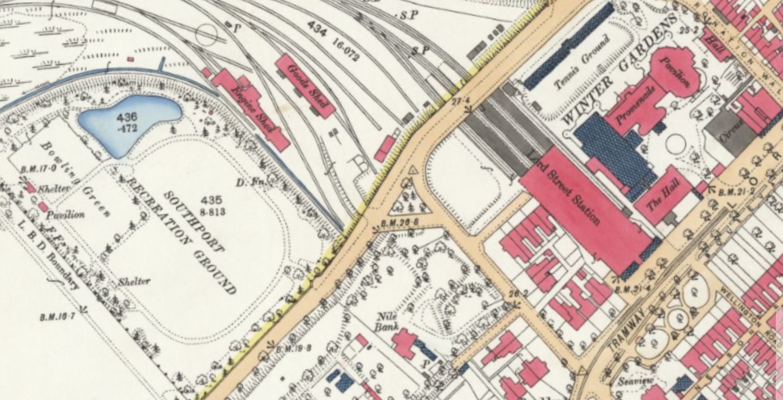 Southport - Winter Gardens : Map credit National Library of Scotland